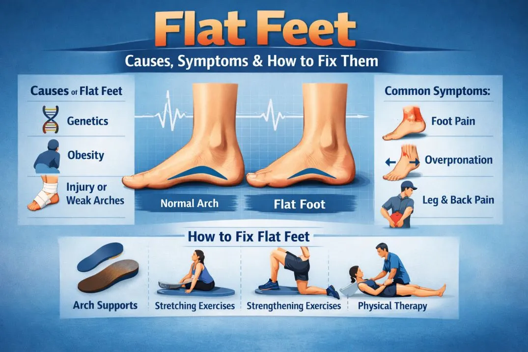 flat feet Cause