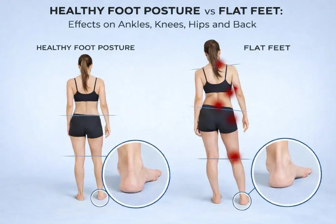 Healthy foot vs flat posture
