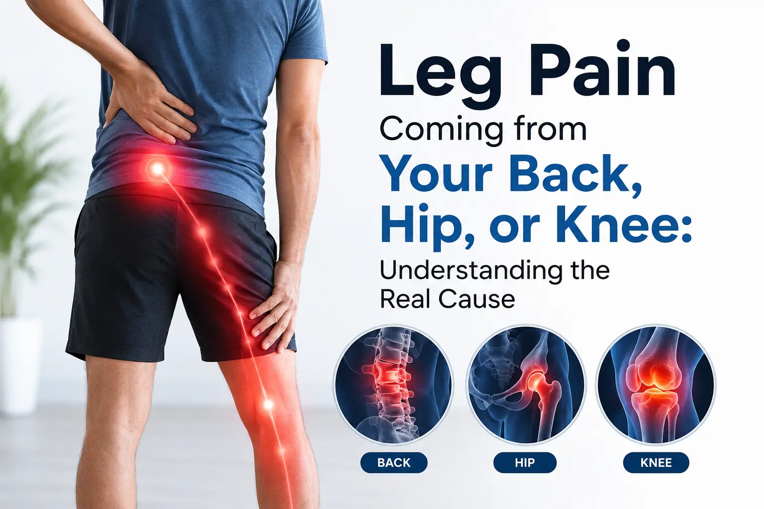 Leg Pain Coming from Your Back, Hip, or Knee: Understanding the Real Cause