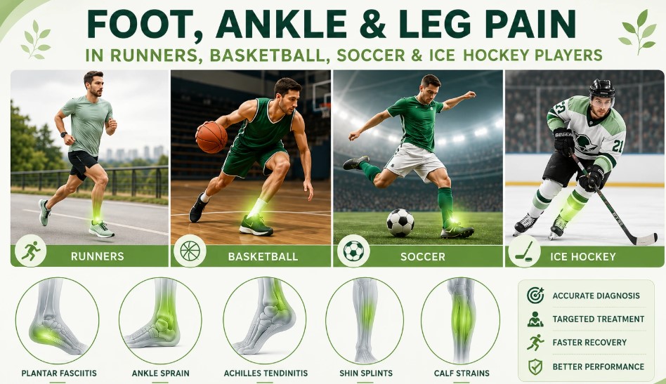 Foot, Ankle & Leg Pain in Runners, Basketball, Soccer & Ice Hockey Players : Physio Jimmy’s Insights